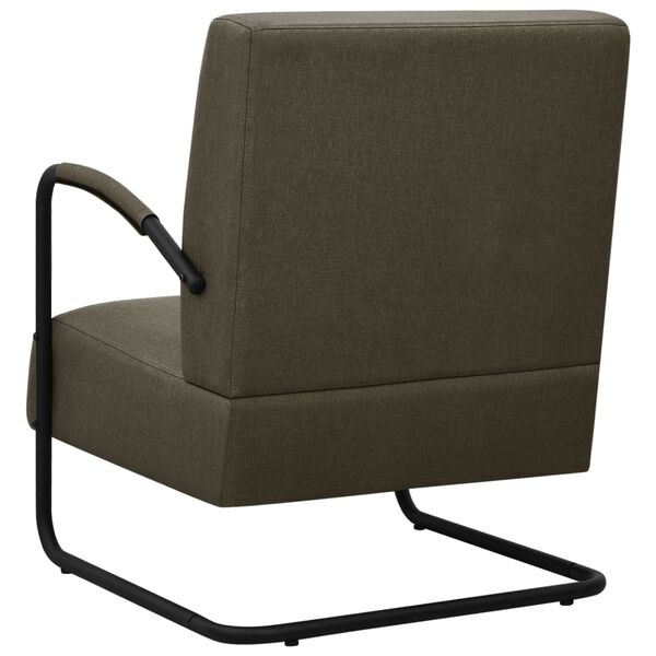 vidaXL Fauteuil gris fonc&eacute; tissu