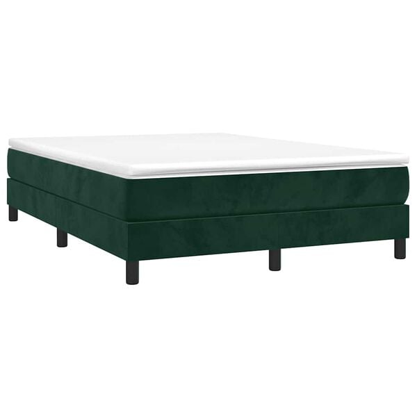 vidaXL Cadre de lit vert fonc&eacute; 140x200 cm velours