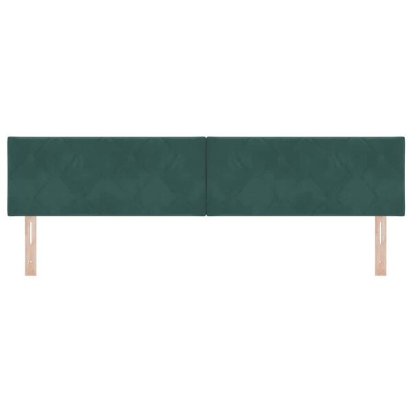 vidaXL T&ecirc;te de lit Vert fonc&eacute; 200 cm Velours