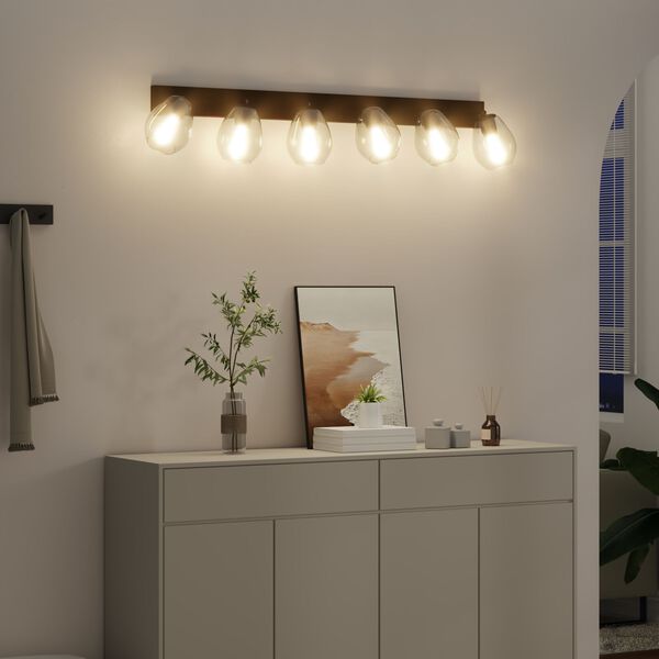 vidaXL Spot de plafond Noir 110,5 x 13 x 26 cm Verre et m&eacute;tal