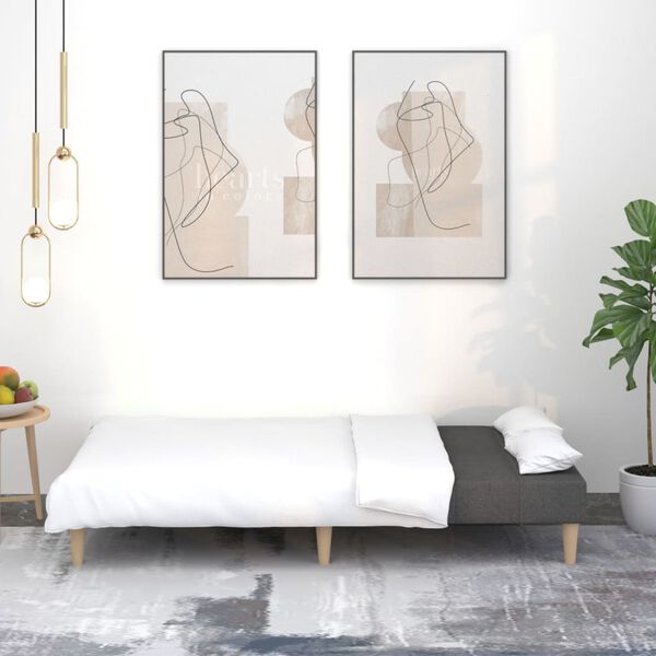 vidaXL Canap&eacute;-lit &agrave; 2 places gris clair tissu