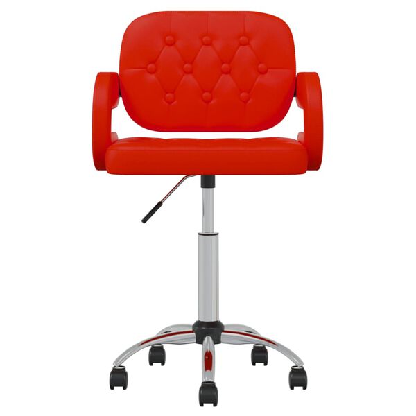 vidaXL Chaises pivotantes &agrave; manger lot de 4 rouge similicuir