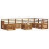vidaXL Ensemble de canap&eacute; d'angle 9 pcs Naturel Bois d'Acacia Massif