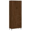 vidaXL Buffet haut Ch&ecirc;ne marron 69,5x34x180 cm Bois d'ing&eacute;nierie