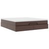 vidaXL Cadre de lit ottoman avec matelas marron 180x200 cm similicuir