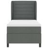 vidaXL Lit &agrave; ressorts avec matelas Gris fonc&eacute; 80 x 200 cm tissu