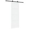 vidaXL Porte coulissante Blanc et Noir 83 x 232 cm Pin massif
