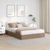 vidaXL Lit de Rangement avec matelas Cappuccino 140 x 190 cm Faux cuir