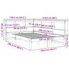 vidaXL Lit biblioth&egrave;que sans matelas cire marron 120x200 cm pin massif