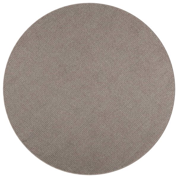 vidaXL Tapis de surface Rond LUGO Taupe &Oslash; 200 CM Polyester