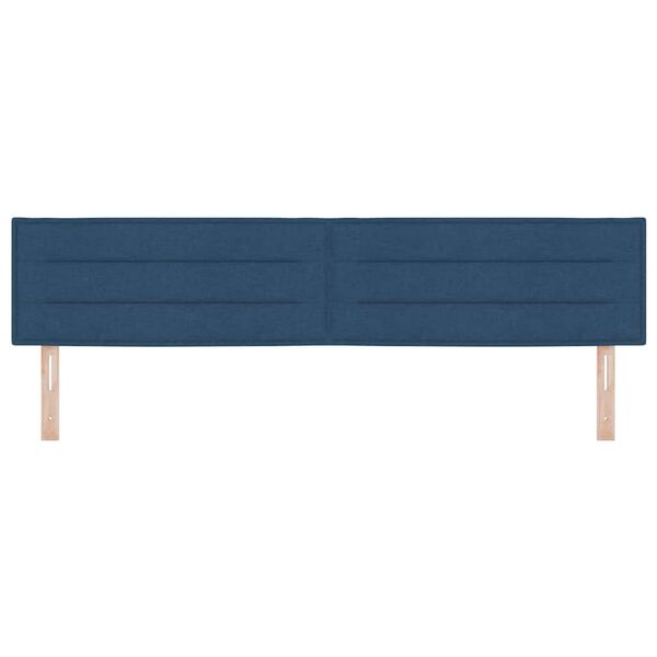 vidaXL T&ecirc;te de lit avec t&ecirc;te de lit Bleu 200 cm Cuir synth&eacute;tique
