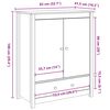 vidaXL Buffet Blanc 83x41,5x100 cm Bois massif de pin