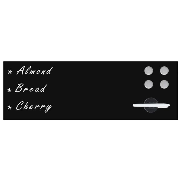 vidaXL Tableau noir magnétique mural en verre 60 x 20 cm