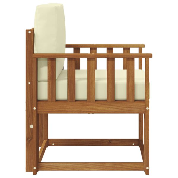 vidaXL Canap&eacute; d&rsquo;ext&eacute;rieur Bois d'acacia massif et polyester Naturel