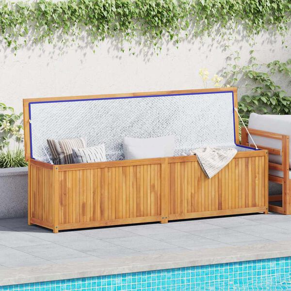 vidaXL Bo&icirc;te de jardin 200x50x55 cm Bois massif de teck