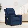 vidaXL Fauteuil de massage Bleu Velours