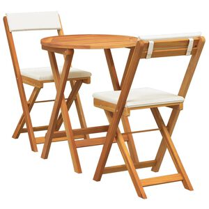 vidaXL Ensemble de salle &agrave; manger pour jardin 3 pcs Huile Naturelle