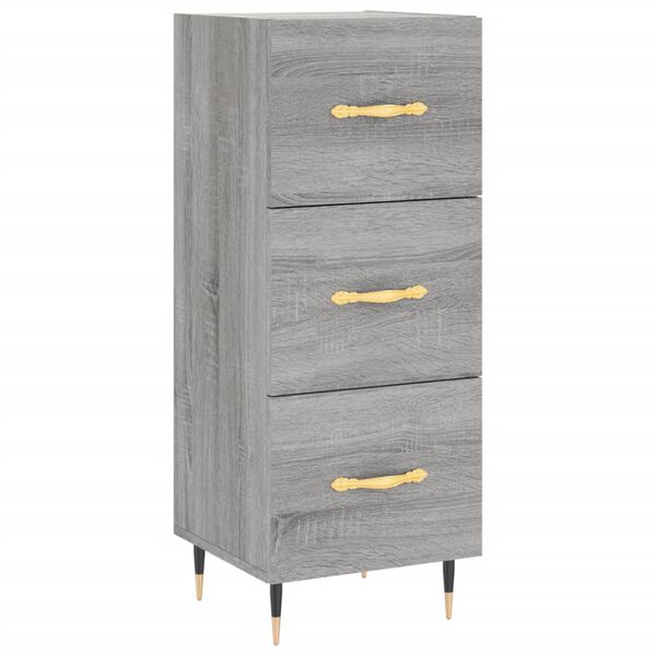 vidaXL Buffet Sonoma gris 34,5x34x90 cm Bois d'ingénierie