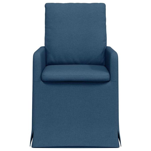 vidaXL Chaises de salle &agrave; manger 2 pcs Bleu 57 x 67 x 98 cm tissu