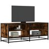 vidaXL Meuble TV ch&ecirc;ne fum&eacute; 120,5x40x46 cm bois d'ing&eacute;nierie et m&eacute;tal