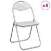 vidaXL Chaise pliante 8 pcs Blanc et Gris 48 x 43,5 x 81 cm