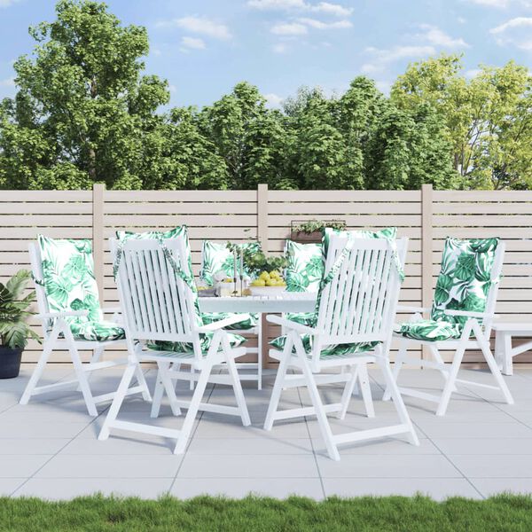 vidaXL Coussins de chaise &agrave; dossier haut lot de 6 mod&egrave;le de feuille
