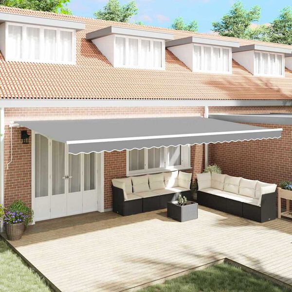 vidaXL Cadre d'auvent Blanc 600 &times; 350 cm Aluminium