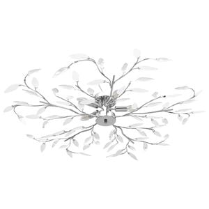 vidaXL Plafonnier &agrave; bras feuille en cristal acrylique 5 ampoules E14