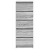 vidaXL Buffet avec tiroirs sonoma gris 37,5x35x99 cm bois d'ing&eacute;nierie