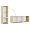 vidaXL Ensemble de meubles TV 3 pcs Blanc chêne sonoma Bois ingénierie