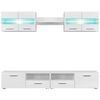 vidaXL Ensemble Meuble mural TV 5 pcs lumières LED Haute Brillance