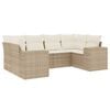 vidaXL Salon de jardin avec coussins 6 pcs beige r&eacute;sine tress&eacute;e