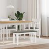 vidaXL Banc 90 cm blanc bois massif caoutchouc