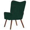 vidaXL Chaise de relaxation Vert fonc&eacute; Velours