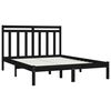 vidaXL Cadre de lit sans matelas noir 150x200 cm bois massif