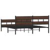 vidaXL Cadre de lit en m&eacute;tal sans matelas ch&ecirc;ne marron 183x213 cm