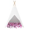 vidaXL Tente tipi Blanc 120 x 120 x 150 cm Tissu, Plastique