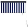 vidaXL Store roulant d'ext&eacute;rieur 140x250 cm Bleu et blanc