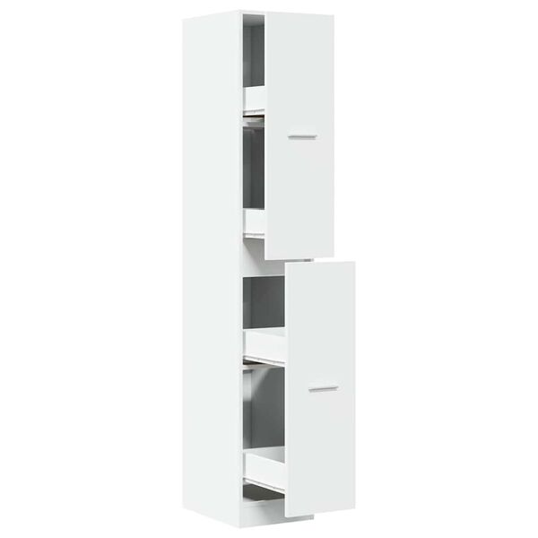 vidaXL Armoire d'apothicaire blanche 30 x 41 x 174,5 cm Bois d'ing&eacute;nierie