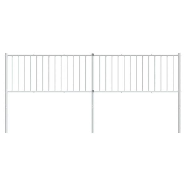 vidaXL T&ecirc;te de lit de remplacement m&eacute;tal blanc 200 cm
