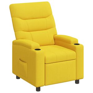 vidaXL Fauteuil inclinable Jaune clair 75 x 95 x 103 cm Tissu
