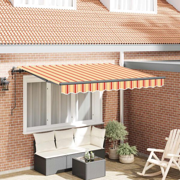 vidaXL Auvent R&eacute;tractable Jaune 350 x 200 cm tissu