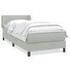 vidaXL Sommier &agrave; lattes de lit et matelas gris clair 80x210 cm velours
