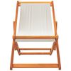 vidaXL Chaises de plage pliables lot de 2 blanc cr&egrave;me tissu