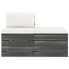 vidaXL Salon palette de jardin 2 pcs avec coussins Bois de pin massif