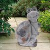 ProGarden D&eacute;coration tortue avec lampe solaire Oxyde de magn&eacute;sium