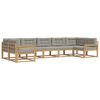vidaXL Ensemble de canap&eacute;s d'ext&eacute;rieur 7 pc Blanc et gris clair