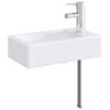vidaXL Lavabo de salle de bains Chrome 45,5 x 25,5 x 13 cm m&eacute;tal