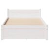 vidaXL Cadre de lit sans matelas blanc 75x190 cm bois de pin massif