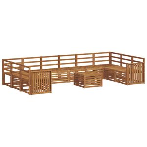 vidaXL Ensemble de canap&eacute;s d'ext&eacute;rieur 11 pcs Naturel